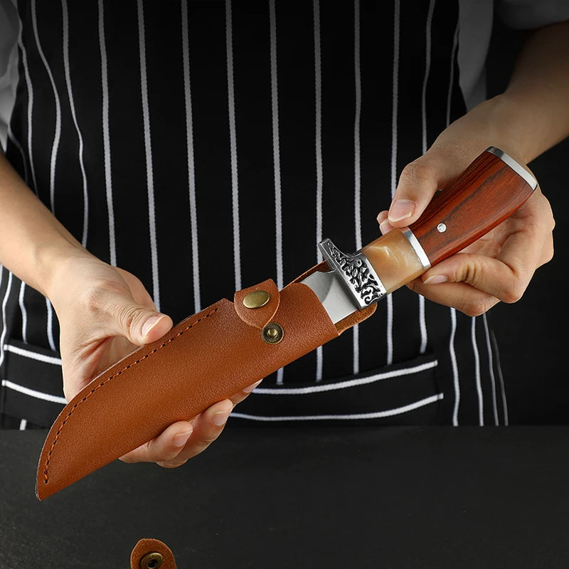 Wild Survival Self-Defense Mini Knife – Portable Stainless Steel Pocket Knife for Outdoor Camping, Fruit & Meat Cutting