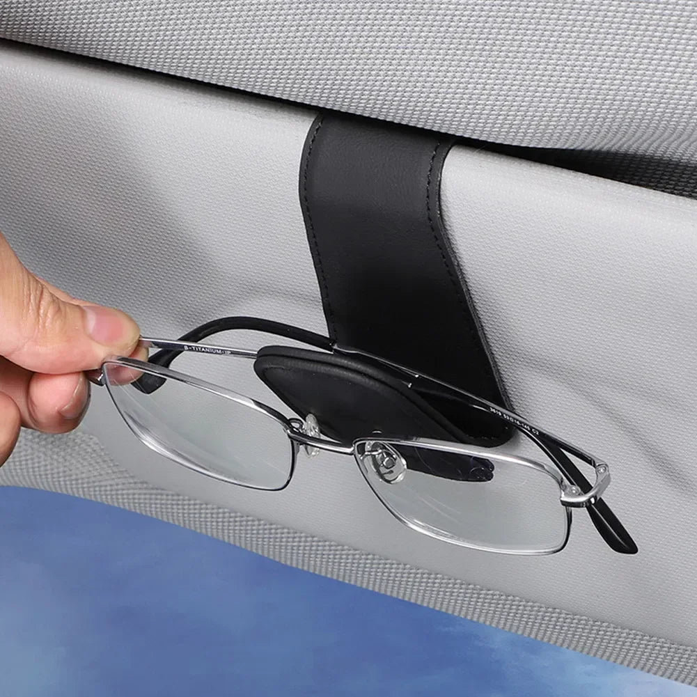 Universal Car Sun Visor Organizer Clip – Sunglasses Holder, Card & Pen Storage Auto Accessory