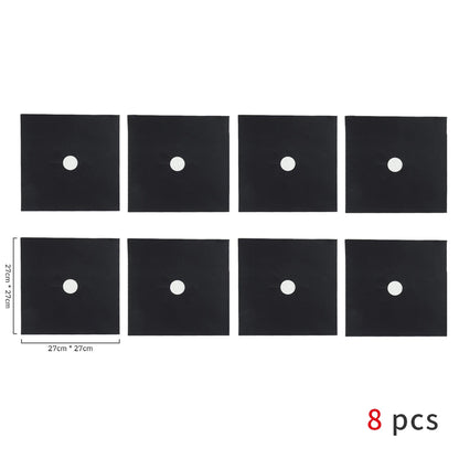 Gas Stove Protector Mats – 1/4/6/8PCS Cooker Liner for Kitchen Stovetop Cleaning