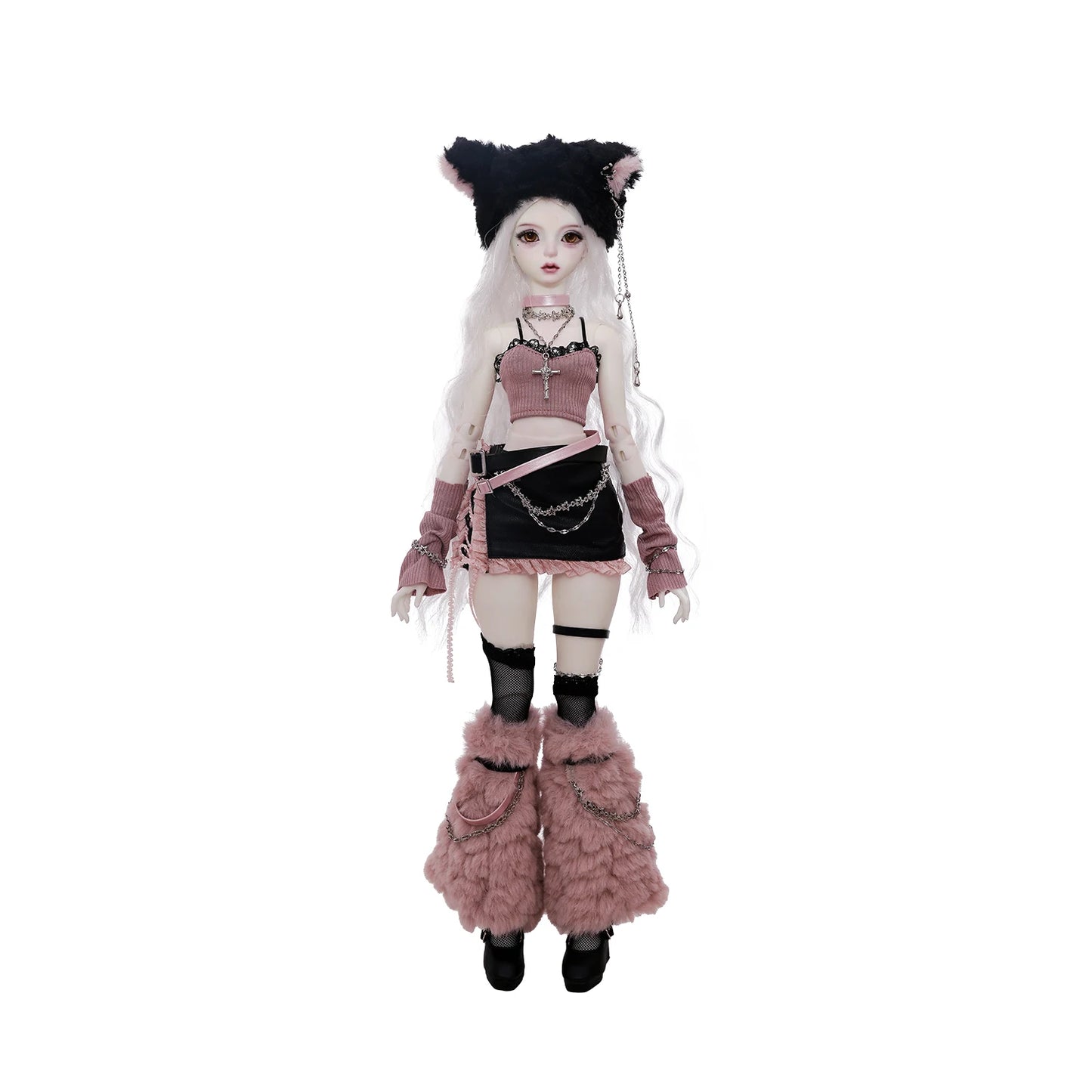 Celia N Y2K Baddie 1/4 BJD Doll – Fullset Pastel Punk Pink Cyber Style, Sweet Honey Girl ShugaFairy Collectible Figure