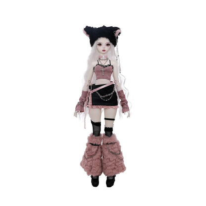 Celia N Y2K Baddie 1/4 BJD Doll – Fullset Pastel Punk Pink Cyber Style, Sweet Honey Girl ShugaFairy Collectible Figure