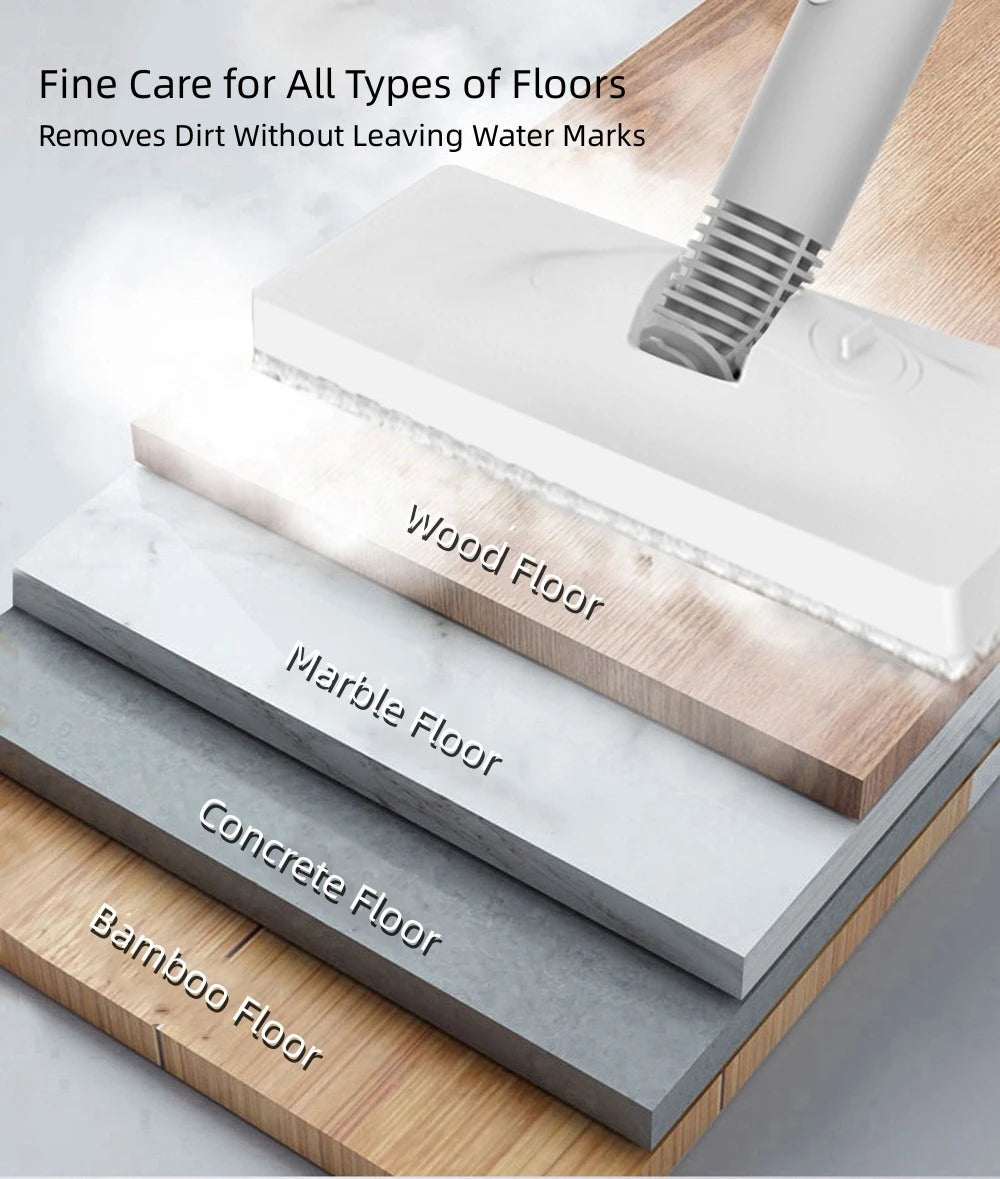 370ml Electric Steam Mop – 1500W Multifunctional Sterilization & Mite Removal Household Cleaner, 220V EU Plug