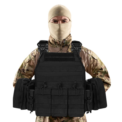 ARTEX Tactical Vest – 1000D Nylon, Quick Release, 6094K with Triple Magazine Pouch for Hunting & Airsoft Combat