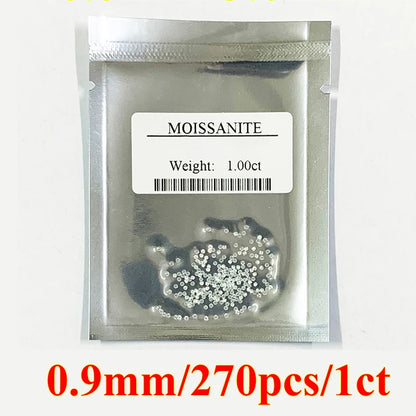 1CT Lab-Grown Moissanite Diamonds – D Color VVS1 Loose Gemstones, Full Size 0.7mm-20mm