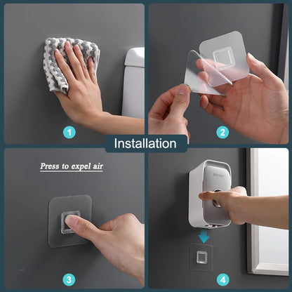 MENGNI Automatic Toothpaste Dispenser: Wall-Mounted Squeezer with Toothbrush Holder - Bathroom Accessories Set