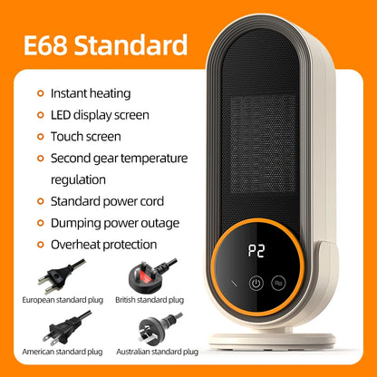 1200W Portable Electric Fan Heater – 220V Room Heater for Home, Office & Desktop Winter Warming