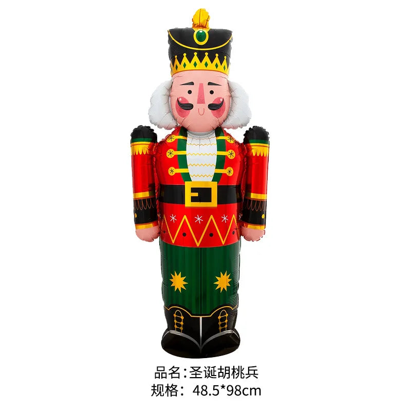 Merry Christmas Foil Balloon Set – Santa Snowman Christmas Tree Elk Cartoon Party Decorations Supplies