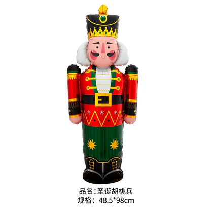Merry Christmas Foil Balloon Set – Santa Snowman Christmas Tree Elk Cartoon Party Decorations Supplies