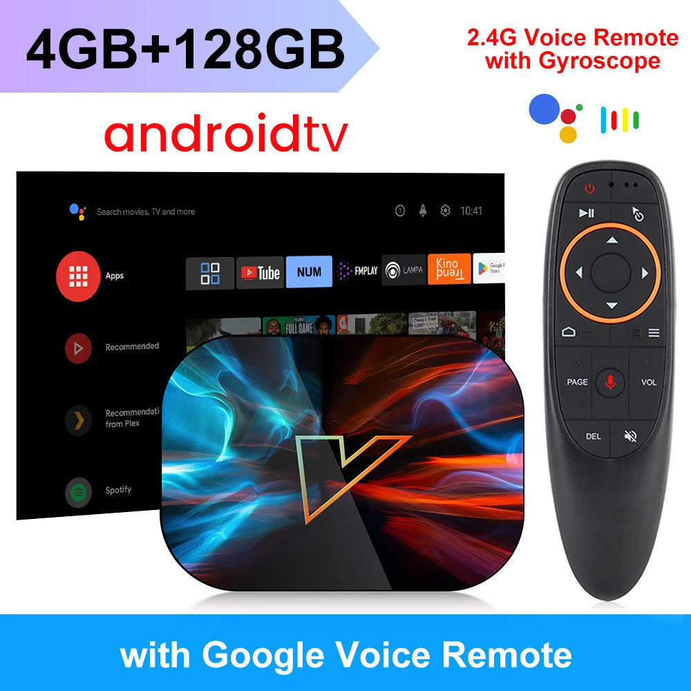 VONTAR X4 Android TV Box – Android 11.0, Amlogic S905X4, 4K, Google Voice Input, 4GB RAM, 32GB EMMC, WiFi