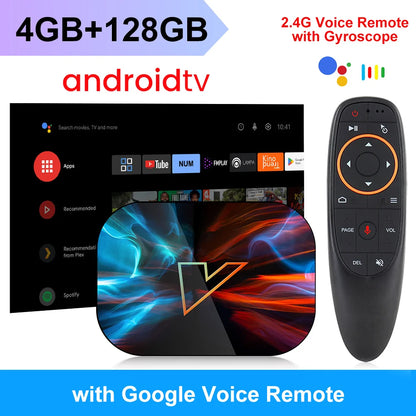 VONTAR X4 Android TV Box – Android 11.0, Amlogic S905X4, 4K, Google Voice Input, 4GB RAM, 32GB EMMC, WiFi