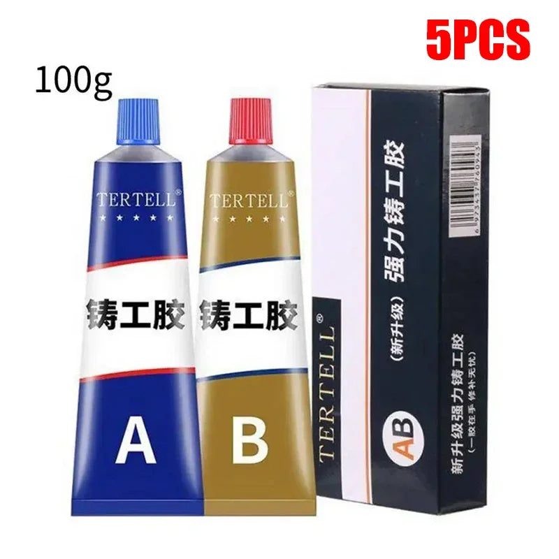 High-Temperature AB Metal Repair Glue – Strong Two-Part Adhesive for Metal, Plastic & Wood Bonding