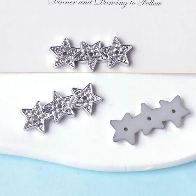 WFFNNKC 10Pcs Kawaii Rhinestone Star Flatback Resin DIY Accessories – Wedding, Scrapbooking, Hairpin, Jewelry & Brooch Decor