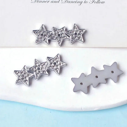 WFFNNKC 10Pcs Kawaii Rhinestone Star Flatback Resin DIY Accessories – Wedding, Scrapbooking, Hairpin, Jewelry & Brooch Decor