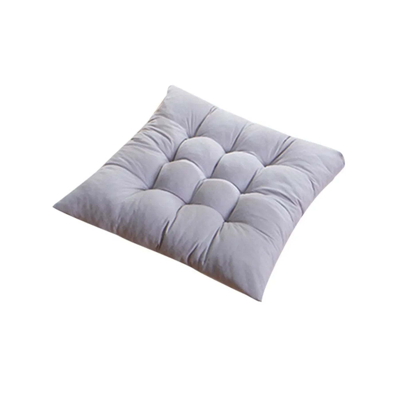 Solid Square Chair Cushion – Seat Pad with Anti-Skid Strap, Indoor & Outdoor Sofa Pillow for Home, Office & Car