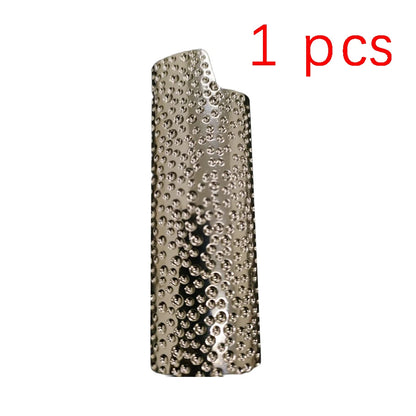 Metal Cowboy Boot Lighter Case - Cute Cat Eye Rhinestone Embroidered Zinc Alloy BIC J6 Sleeve Cover
