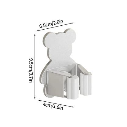 Bathroom Mop Holder — Self-Adhesive Wall-Mounted Broom & Mop Hook, Sweeping Brush Storage Organizer, Kitchen Accessory