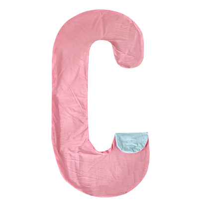 C-Shape Pregnancy Nursing Pillow Cover – Replacement Body Pillow Case for Maternity Sleep & Leg Support