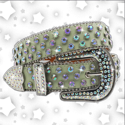 Luxury Rhinestone Belt – Diamond Crystal Studded Fashion Pin Buckle Belt for Women, Stylish Jeans Decoration