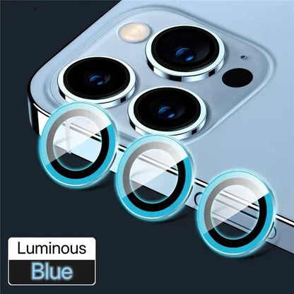 3PCS Metal Camera Lens Protector - Tempered Glass Cover for iPhone 11 12 13 14 15 Pro Max & Plus
