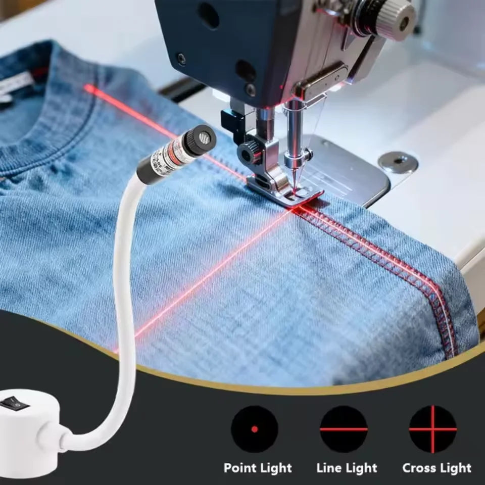 Sewing Vision Guide Light - USB Magnetic Laser Line & Cross Positioning Beam for Quilting and Sewing Machines