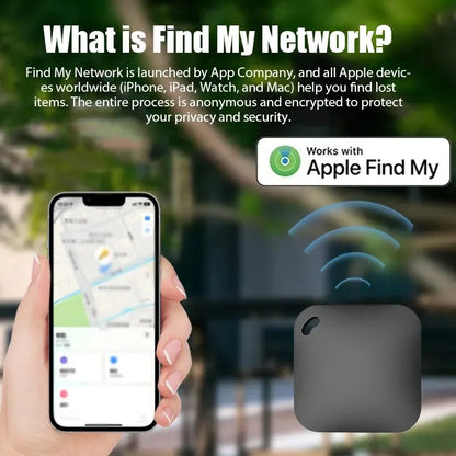 Smart Bluetooth GPS Tracker – iTag Anti-Lost Locator for Car, Keys, Pets & Kids, Works with Apple Find My App (MFI Rated)
