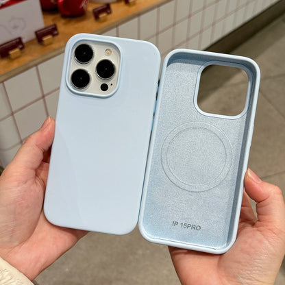 MagSafe Liquid Silicone Phone Case - Magnetic Wireless Charging Cover for iPhone 11-17 Series Pro Max Plus Models