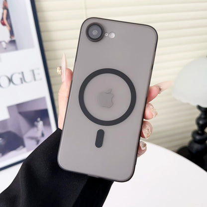 Matte Ultra-Thin Magnetic Phone Case for iPhone 16 / 16E / 15 / 14 / 13 / 12 / 11 Pro Max & Plus – MagSafe Compatible Shockproof Hard Glass Lens Bumper Cover