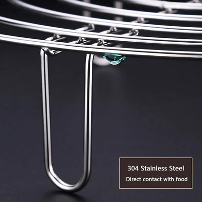 304 Stainless Steel Kitchen Steamer Rack - Durable Pot Steaming Shelf for Cooking Accessories