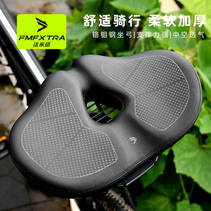 Bike Seat Cushion - Wide Padded Bicycle Saddle Cover for Men & Women, Compatible with City, Electric, Stationary & Peloton Bikes