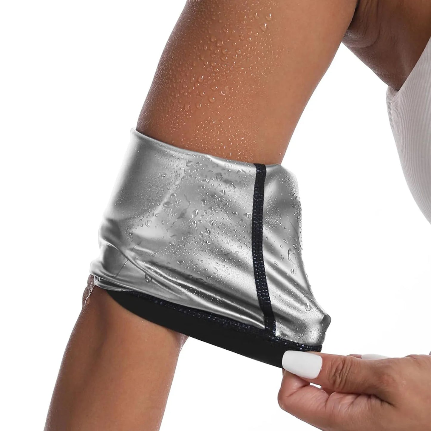 Women's Sauna Arm Sleeves - Sweat Slimming Arm Covers for Yoga, Running & Exercise
