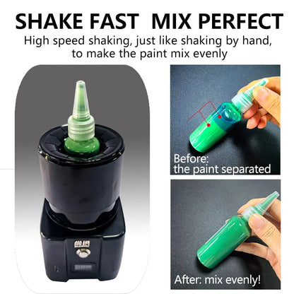 SHANGSE Cordless Paint Shaker Machine – Portable Hands-Free Auto Shut-Off Mixer for Model Paints, Acrylic & Tattoo Ink