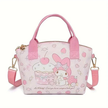 Miniso Lightweight Sanrio Handbag – Cute Hello Kitty Large-Capacity Crossbody Bag, Stylish & Convenient for Shopping