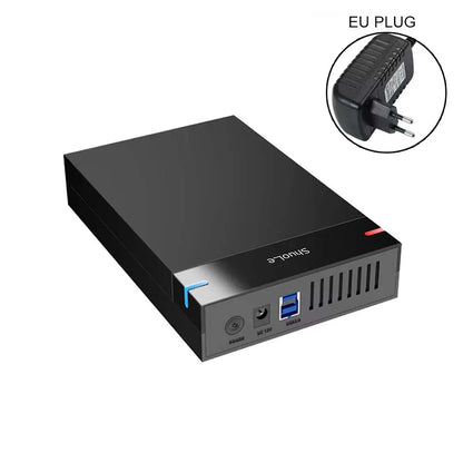 3.5 Inch USB 3.0 to SATA External Hard Drive Enclosure Case for SSD/HDD up to 10TB – PC & Laptop Compatible