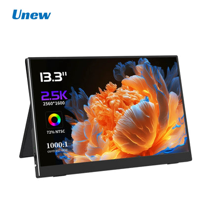13.3 Inch 2.5K Portable Monitor – 2560x1600 External Display for Gaming, Laptop, PS3/PS4, Switch, Mini PC, Tablet