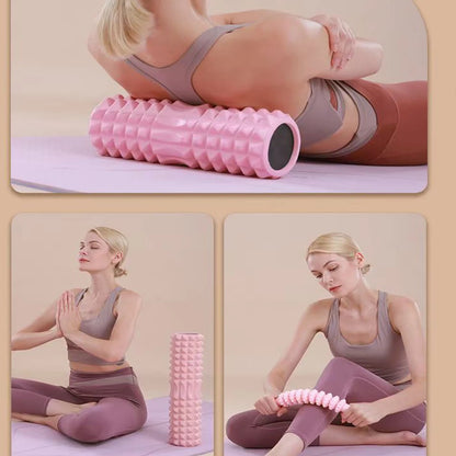 45cm Yoga Foam Roller & Massage Block Set | Pilates Tools, Fitness Foam Roller, Yoga Column & Brick for Gym Exercise