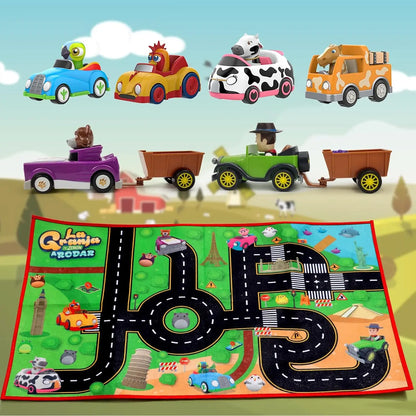 La Granja De Zenon Bartolito Pull-Back Toy Car – Inertia Car Set for Kids 1-3 Years, Birthday Gift