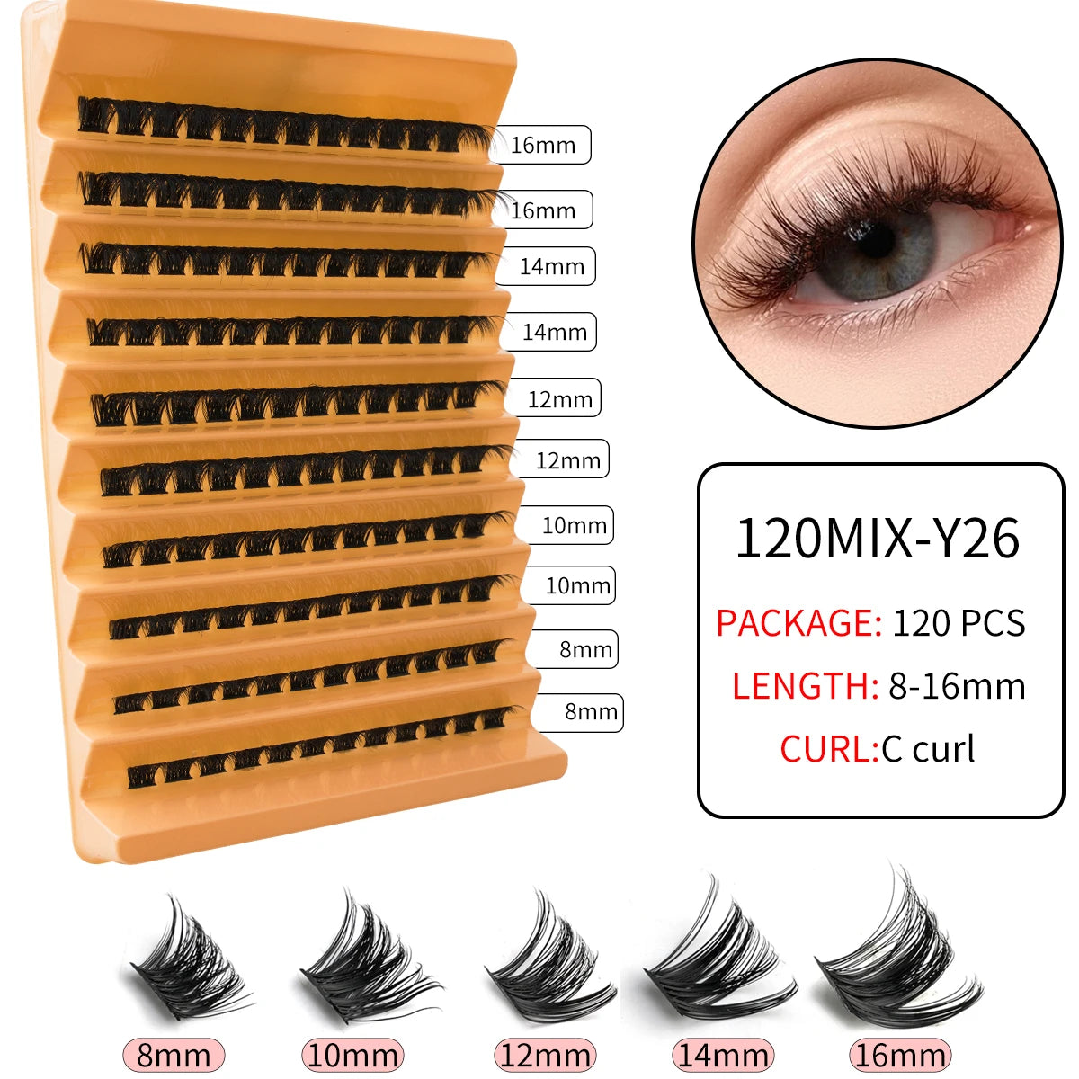 YSDO Premade Volume Fans Eyelash Extensions – 10/14 Rows Natural Mink Individual Cluster Lashes for Makeup