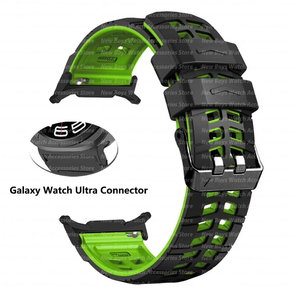 Silicone Sport Band for Samsung Galaxy Watch Ultra 47mm — No-Gap Quick Fit Curved Strap (2025 Ultra Model)