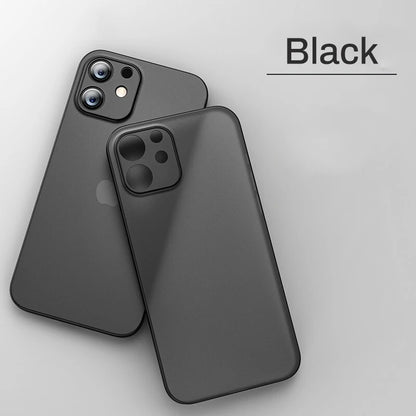 Ultra-Thin 0.2mm Matte PP Phone Case - Slim Cover for iPhone 11–17 Series, Pro Max, Plus & Mini Models