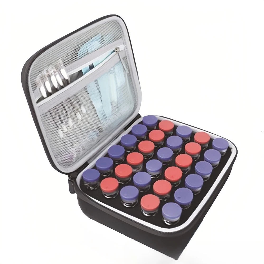 10ml Insulin Vial Storage Case – Waterproof EVA Large Capacity Organizer for Diabetics, Protective Travel Insulin Bottle Holder