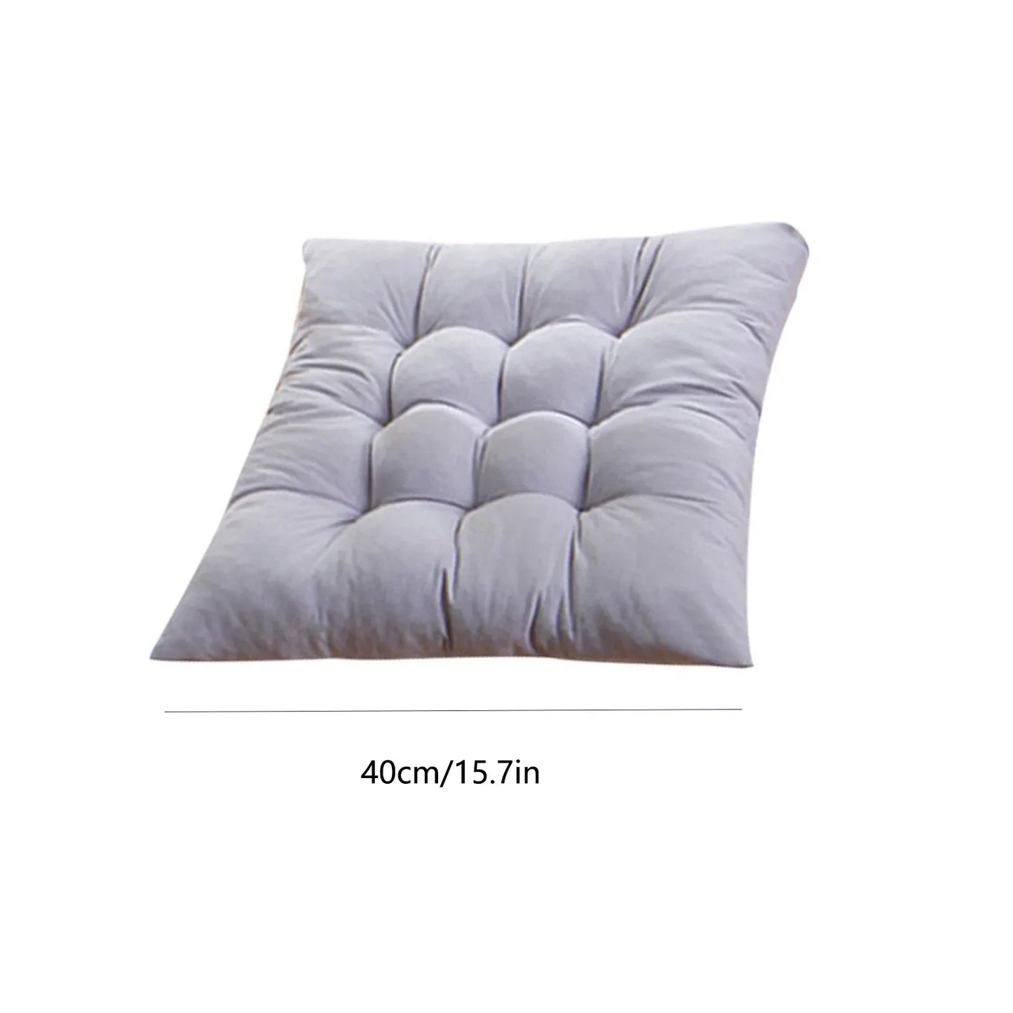 Solid Square Chair Cushion – Seat Pad with Anti-Skid Strap, Indoor & Outdoor Sofa Pillow for Home, Office & Car