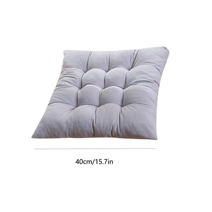 Solid Square Chair Cushion – Seat Pad with Anti-Skid Strap, Indoor & Outdoor Sofa Pillow for Home, Office & Car