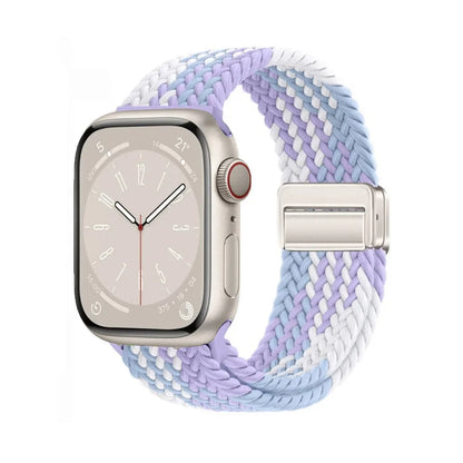 Nylon Braided Watch Band for Apple Watch – Compatible with Series SE, 3–10 & Ultra (38–49mm Adjustable Sport Strap)