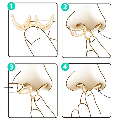 Snore Stopper Nasal Dilator - Silicone Anti-Snoring Nose Clip to Increase Airflow and Improve Sleep Quality