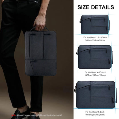 Waterproof Laptop Bag - Protective Notebook Sleeve & Briefcase for MacBook, Lenovo & 13–16 Inch Laptops