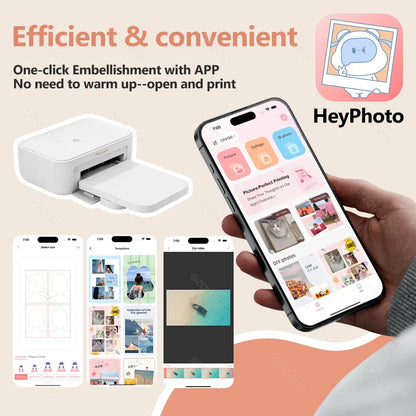 HPRT CP4100 Wireless Color Photo Printer – 300DPI Desktop Thermal Sublimation for 4x6" Photo Paper