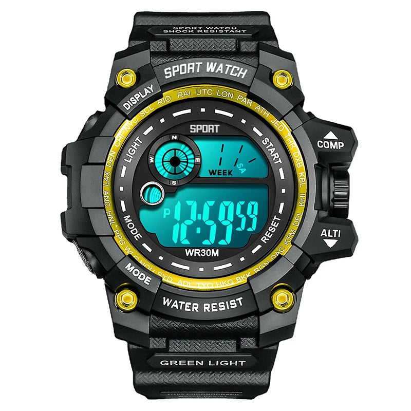 New Men's LED Digital Watches – Luminous, Waterproof Sport Watch for Men, Date Army Military Clock Relógio Masculino