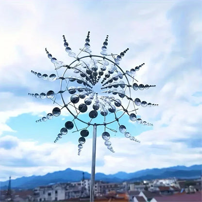 Creative Garden Windmill Decor — Unique Courtyard Lawn Kinetic Metal Rotator & Magical Wind Collector