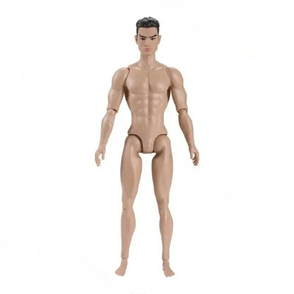 1/6 Male Action Figure Doll — 35cm Multi-Joint Strong Man Body with 13 Joints DIY Toy (White/Normal/Tan)