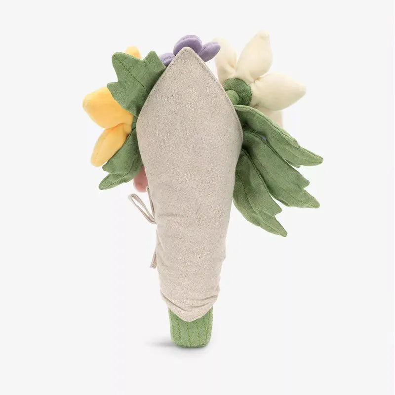 Holding Flowers Plush Toy – Eternal Flower Bouquet Gift for Proposal, Graduation, Valentine's & Birthday